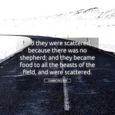 Picture 05 - Ezekiel 34:5 ASV - And they were scattered, because there was no - Bible Verse Picture
