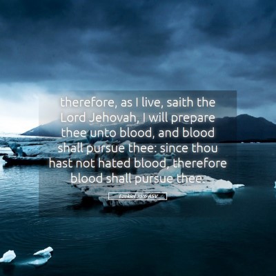 Picture 05 - Ezekiel 35:6 ASV - therefore, as I live, saith the Lord Jehovah, I - Bible Verse Picture