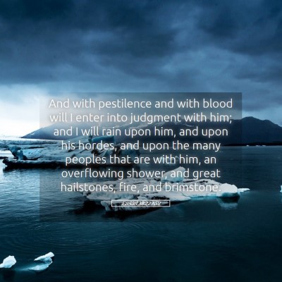 Picture 05 - Ezekiel 38:22 ASV - And with pestilence and with blood will I enter - Bible Verse Picture