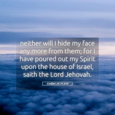 Picture 05 - Ezekiel 39:29 ASV - neither will I hide my face any more from them; - Bible Verse Picture
