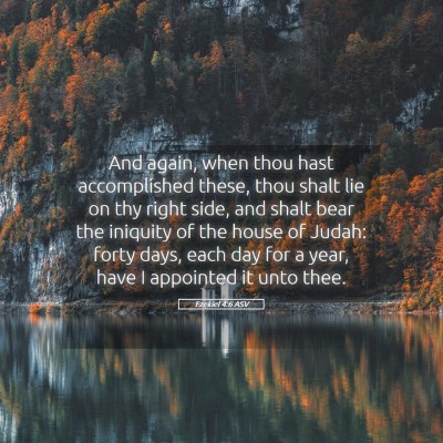 Picture 05 - Ezekiel 4:6 ASV - And again, when thou hast accomplished these, - Bible Verse Picture