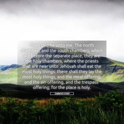 Picture 05 - Ezekiel 42:13 ASV - Then said he unto me, The north chambers and the - Bible Verse Picture