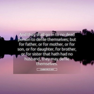 Picture 05 - Ezekiel 44:25 ASV - And they shall go in to no dead person to defile - Bible Verse Picture