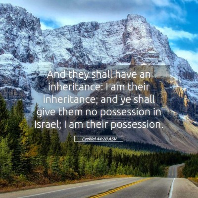 Picture 05 - Ezekiel 44:28 ASV - And they shall have an inheritance: I am their - Bible Verse Picture