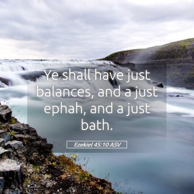 Picture 05 - Ezekiel 45:10 ASV - Ye shall have just balances, and a just ephah, - Bible Verse Picture
