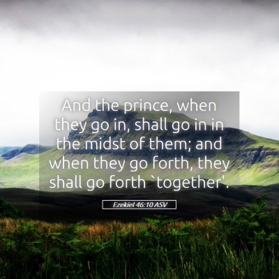 Picture 05 - Ezekiel 46:10 ASV - And the prince, when they go in, shall go in in - Bible Verse Picture