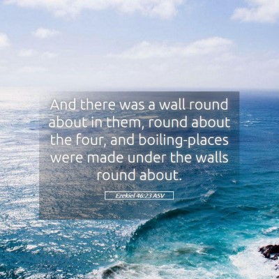 Picture 05 - Ezekiel 46:23 ASV - And there was a wall round about in them, round - Bible Verse Picture