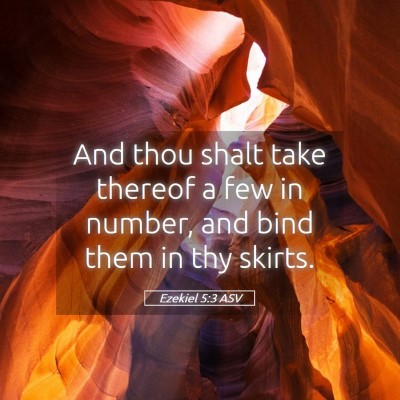 Picture 05 - Ezekiel 5:3 ASV - And thou shalt take thereof a few in number, and - Bible Verse Picture