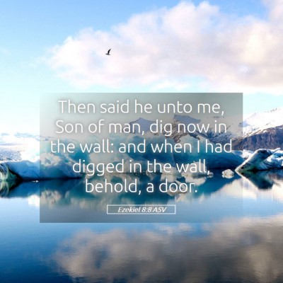 Picture 05 - Ezekiel 8:8 ASV - Then said he unto me, Son of man, dig now in the - Bible Verse Picture