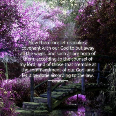 Picture 05 - Ezra 10:3 ASV - Now therefore let us make a covenant with our God - Bible Verse Picture