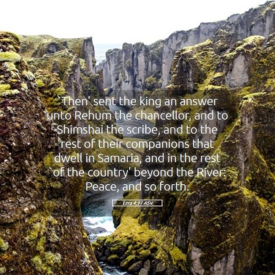 Picture 05 - Ezra 4:17 ASV - `Then' sent the king an answer unto Rehum the - Bible Verse Picture