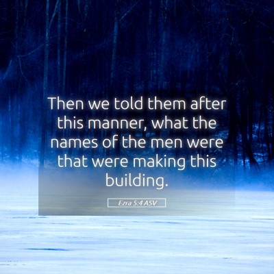 Picture 05 - Ezra 5:4 ASV - Then we told them after this manner, what the - Bible Verse Picture