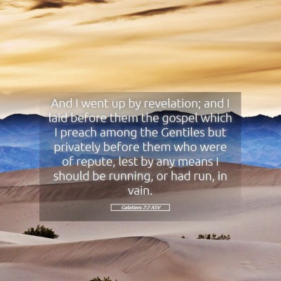 Picture 05 - Galatians 2:2 ASV - And I went up by revelation; and I laid before - Bible Verse Picture