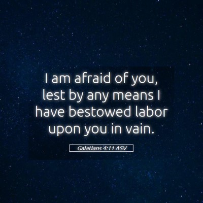 Picture 05 - Galatians 4:11 ASV - I am afraid of you, lest by any means I have - Bible Verse Picture