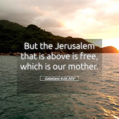 Picture 05 - Galatians 4:26 ASV - But the Jerusalem that is above is free, which is - Bible Verse Picture