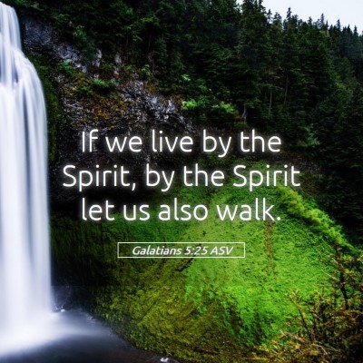 Picture 05 - Galatians 5:25 ASV - If we live by the Spirit, by the Spirit let us - Bible Verse Picture