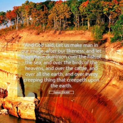 Picture 05 - Genesis 1:26 ASV - And God said, Let us make man in our image, after - Bible Verse Picture