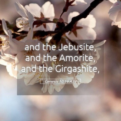 Picture 05 - Genesis 10:16 ASV - and the Jebusite, and the Amorite, and the - Bible Verse Picture