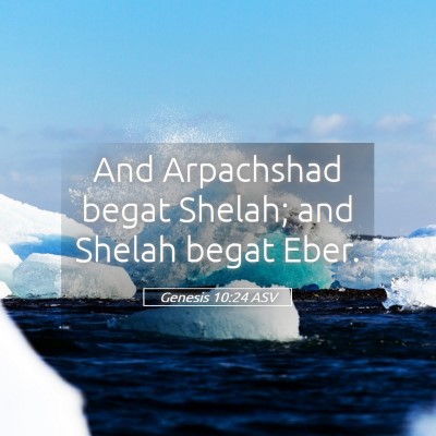 Picture 05 - Genesis 10:24 ASV - And Arpachshad begat Shelah; and Shelah begat - Bible Verse Picture