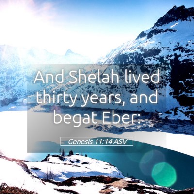 Picture 05 - Genesis 11:14 ASV - And Shelah lived thirty years, and begat - Bible Verse Picture