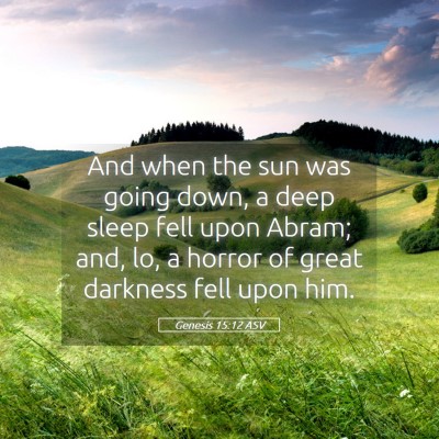 Picture 05 - Genesis 15:12 ASV - And when the sun was going down, a deep sleep - Bible Verse Picture