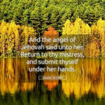 Picture 05 - Genesis 16:9 ASV - And the angel of Jehovah said unto her, Return to - Bible Verse Picture
