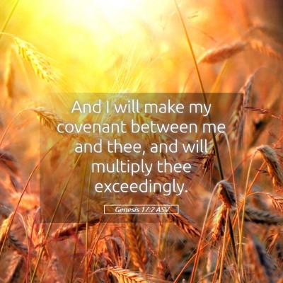 Picture 05 - Genesis 17:2 ASV - And I will make my covenant between me and thee, - Bible Verse Picture