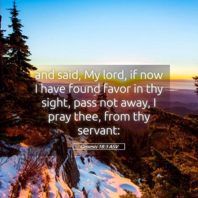 Picture 05 - Genesis 18:3 ASV - and said, My lord, if now I have found favor in - Bible Verse Picture