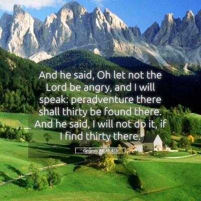 Picture 05 - Genesis 18:30 ASV - And he said, Oh let not the Lord be angry, and I - Bible Verse Picture