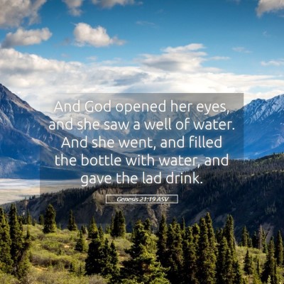 Picture 05 - Genesis 21:19 ASV - And God opened her eyes, and she saw a well of - Bible Verse Picture