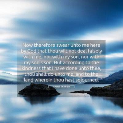 Picture 05 - Genesis 21:23 ASV - Now therefore swear unto me here by God that thou - Bible Verse Picture