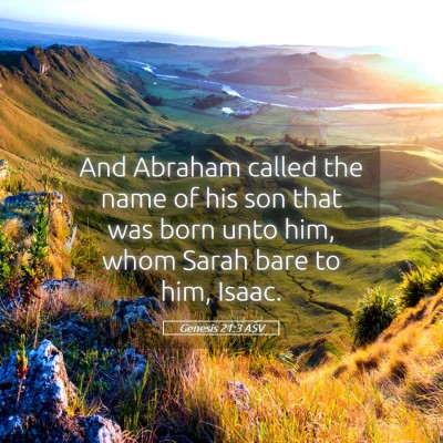 Picture 05 - Genesis 21:3 ASV - And Abraham called the name of his son that was - Bible Verse Picture