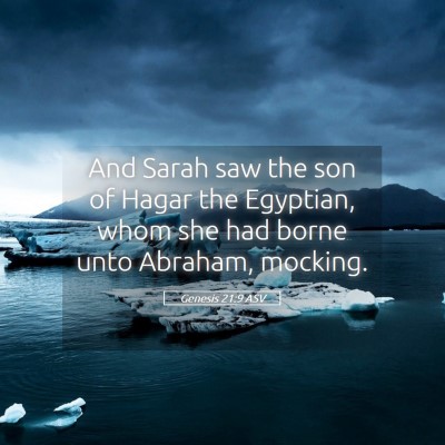 Picture 05 - Genesis 21:9 ASV - And Sarah saw the son of Hagar the Egyptian, whom - Bible Verse Picture