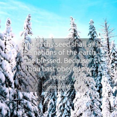 Picture 05 - Genesis 22:18 ASV - And in thy seed shall all the nations of the - Bible Verse Picture