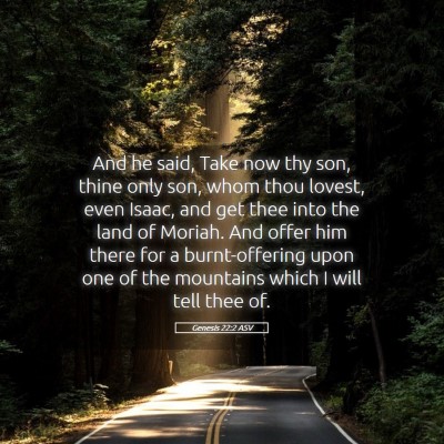 Picture 05 - Genesis 22:2 ASV - And he said, Take now thy son, thine only son, - Bible Verse Picture