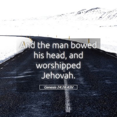 Picture 05 - Genesis 24:26 ASV - And the man bowed his head, and worshipped - Bible Verse Picture