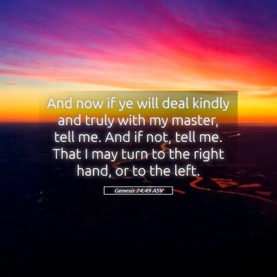 Picture 05 - Genesis 24:49 ASV - And now if ye will deal kindly and truly with my - Bible Verse Picture