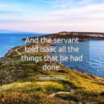 Picture 05 - Genesis 24:66 ASV - And the servant told Isaac all the things that he - Bible Verse Picture