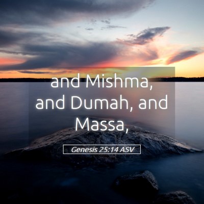 Picture 05 - Genesis 25:14 ASV - and Mishma, and Dumah, and - Bible Verse Picture