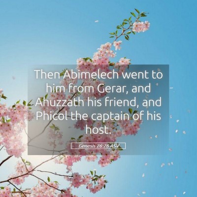 Picture 05 - Genesis 26:26 ASV - Then Abimelech went to him from Gerar, and - Bible Verse Picture