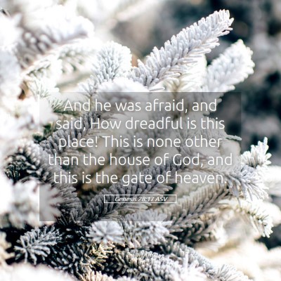 Picture 05 - Genesis 28:17 ASV - And he was afraid, and said, How dreadful is this - Bible Verse Picture