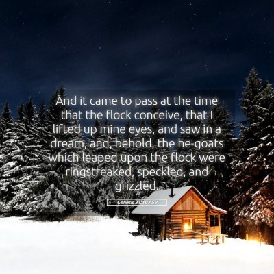 Picture 05 - Genesis 31:10 ASV - And it came to pass at the time that the flock - Bible Verse Picture