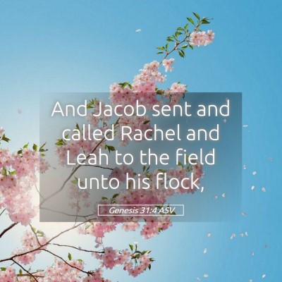 Picture 05 - Genesis 31:4 ASV - And Jacob sent and called Rachel and Leah to the - Bible Verse Picture