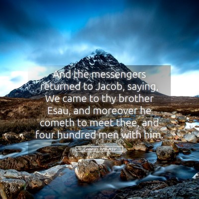 Picture 05 - Genesis 32:6 ASV - And the messengers returned to Jacob, saying, We - Bible Verse Picture