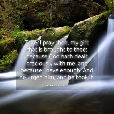 Picture 05 - Genesis 33:11 ASV - Take, I pray thee, my gift that is brought to - Bible Verse Picture