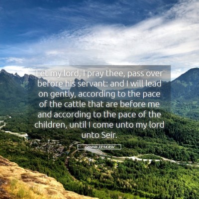 Picture 05 - Genesis 33:14 ASV - Let my lord, I pray thee, pass over before his - Bible Verse Picture