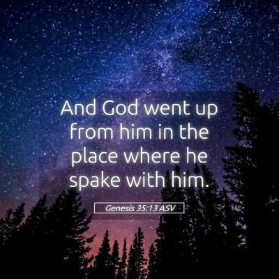 Picture 05 - Genesis 35:13 ASV - And God went up from him in the place where he - Bible Verse Picture