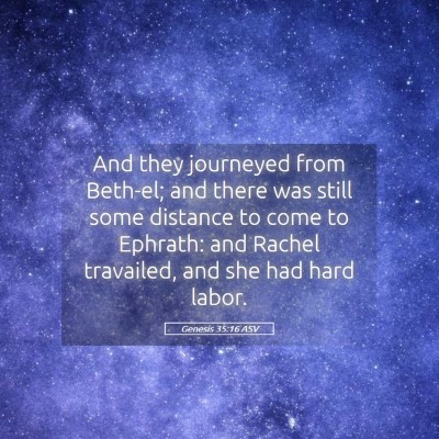 Picture 05 - Genesis 35:16 ASV - And they journeyed from Beth-el; and there was - Bible Verse Picture