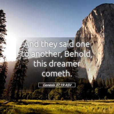 Picture 05 - Genesis 37:19 ASV - And they said one to another, Behold, this - Bible Verse Picture