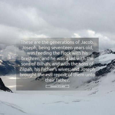 Picture 05 - Genesis 37:2 ASV - These are the generations of Jacob. Joseph, being - Bible Verse Picture